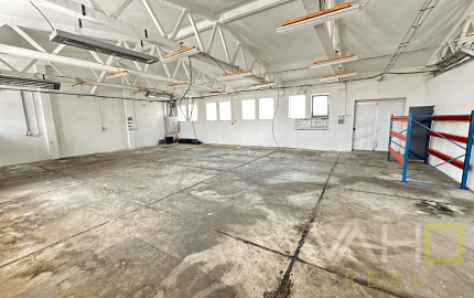 Na predaj vykurovaná výrobná hala s pozemkom – Dubnica nad Váhom, časť Prejta