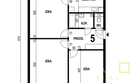 VEĽKÝ  3i byt, výmera až 84m2, balkón, + 20m2 pivnica, tichá lok. plná zelene, Piešťany.