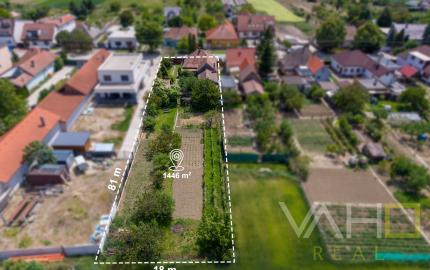 Exkluzívne!!! Na predaj RD s veľkým stavebným pozemkom výmera 1446m2, šírka 18m, Šúrovce, možnosť dokúpiť ďalšie priľahlé pozemky