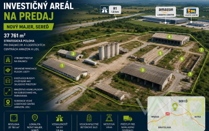 INVESTIČNÝ AREÁL NA PREDAJ – SEREĎ