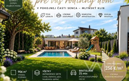 PREDAJ - Stavebný pozemok v Senci - Mlynský Klin/906 m2 + IS