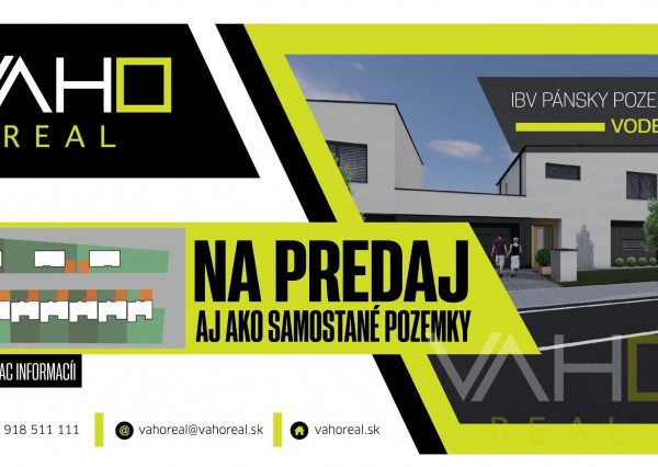 Exkluzívna ponuka stavebných pozemkov v obci Voderady – len 12 km od Trnavy!