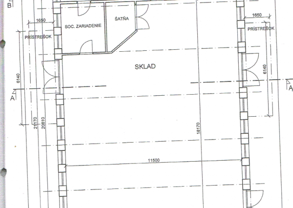 Na predaj vykurovaná výrobná hala s pozemkom – Dubnica nad Váhom, časť Prejta