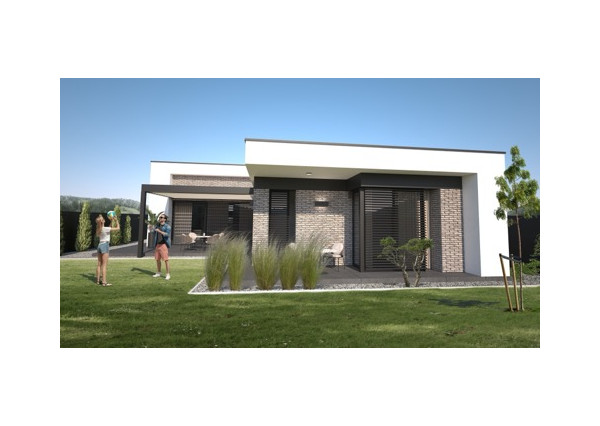 Moderná novostavba RD, pozemok 600m2, zastavaná plocha 179m2, garáž