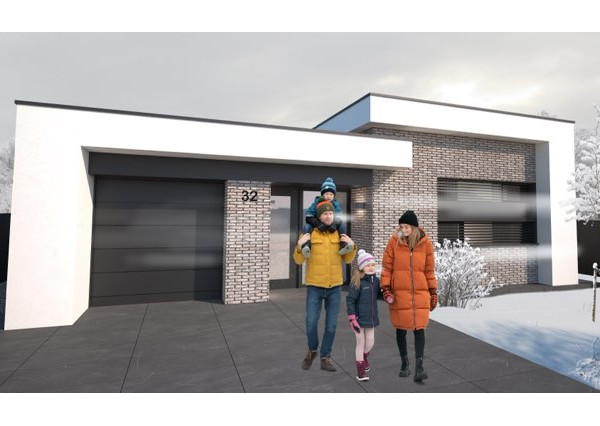 Moderná novostavba RD, pozemok 600m2, zastavaná plocha 179m2, garáž