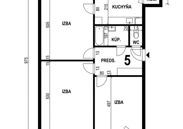 VEĽKÝ  3i byt, výmera až 84m2, balkón, + 20m2 pivnica, tichá lok. plná zelene, Piešťany.