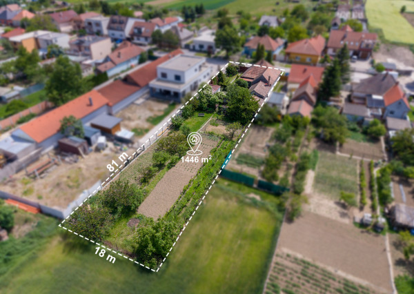Exkluzívne!!! Na predaj veľký stavebný pozemok výmera 1446m2, šírka 18m, Šúrovce, možnosť dokúpiť ďalší priľahlý pozemok