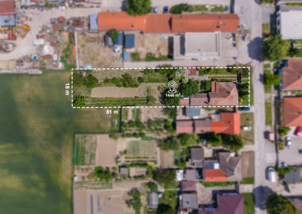 Exkluzívne!!! Na predaj veľký stavebný pozemok výmera 1446m2, šírka 18m, Šúrovce, možnosť dokúpiť ďalší priľahlý pozemok
