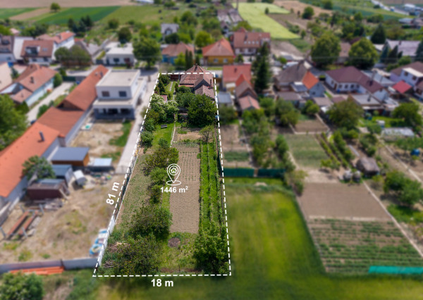 Exkluzívne!!! Na predaj RD s veľkým stavebným pozemkom výmera 1446m2, šírka 18m, Šúrovce, možnosť dokúpiť ďalšie priľahlé pozemky