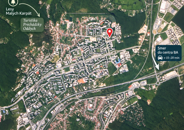 Bývanie s krásnym výhľadom nad Dúbravkou - svetlý 2-izb. byt