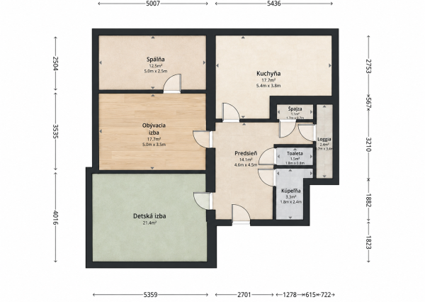 3-IZBOVÝ BYT 90 m² PRI MEDICKEJ ZÁHRADE | BALKÓN | PRIPRAVOVANÝ VÝŤAH