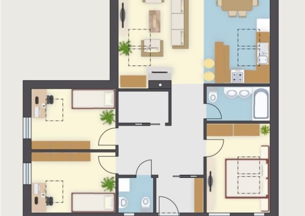 NA PREDAJ 4-izbový rodinný dom s veľkým pozemkom, wellness zónou a garážou – Suchá nad Parnou (Nové Vinohrady)