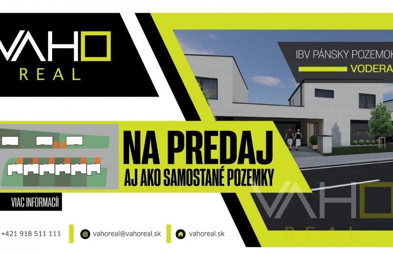 VAHOreal* Exkluzívna ponuka stavebných pozemkov v obci Voderady – len 12 km od Trnavy!