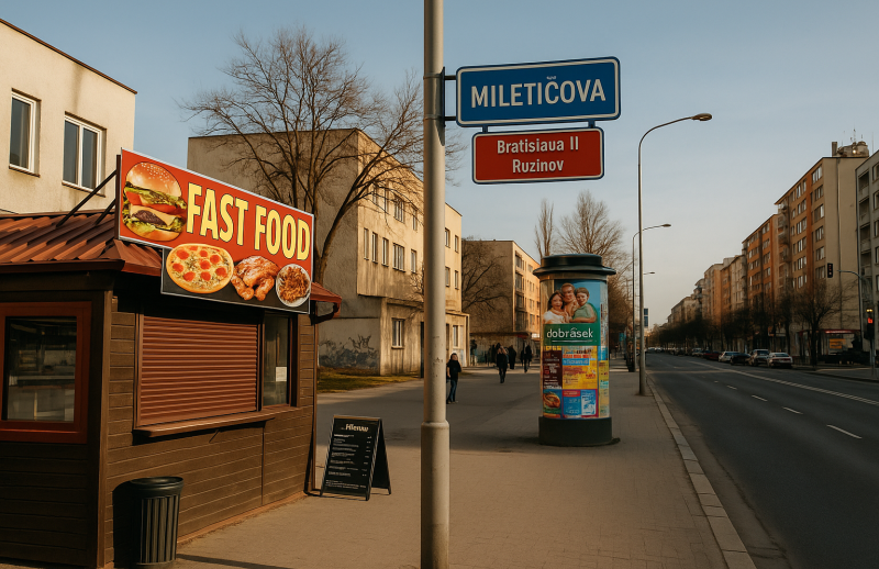ODSTÚPENIE ZABEHNUTEJ FAST FOOD PREVÁDZKY – BRATISLAVA,