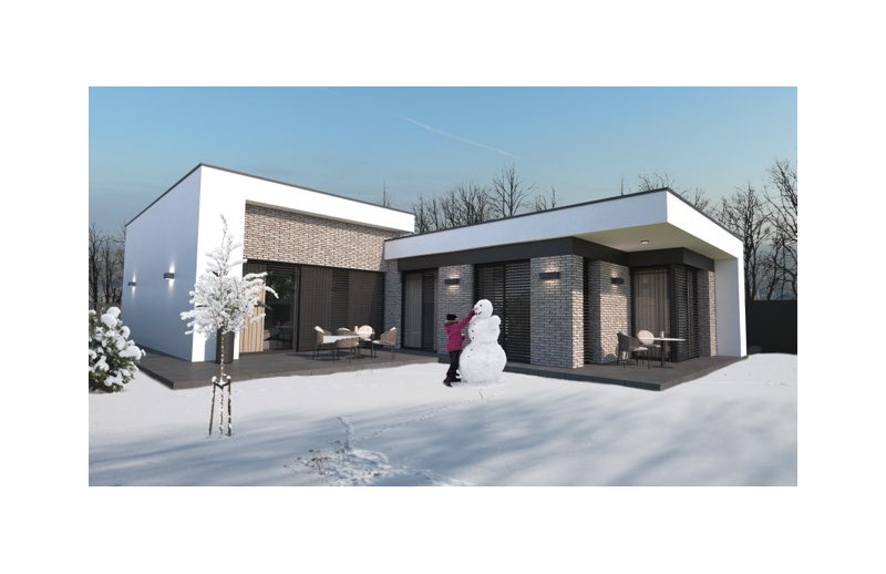 Moderná novostavba RD, pozemok 600m2, zastavaná plocha 179m2, garáž