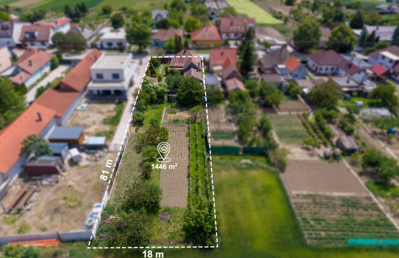 Exkluzívne!!! Na predaj veľký stavebný pozemok výmera 1446m2, šírka 18m, Šúrovce, možnosť dokúpiť ďalší priľahlý pozemok